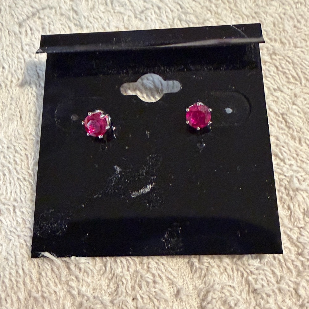 Elegant Silver plated Tourmaline Stud Earrings